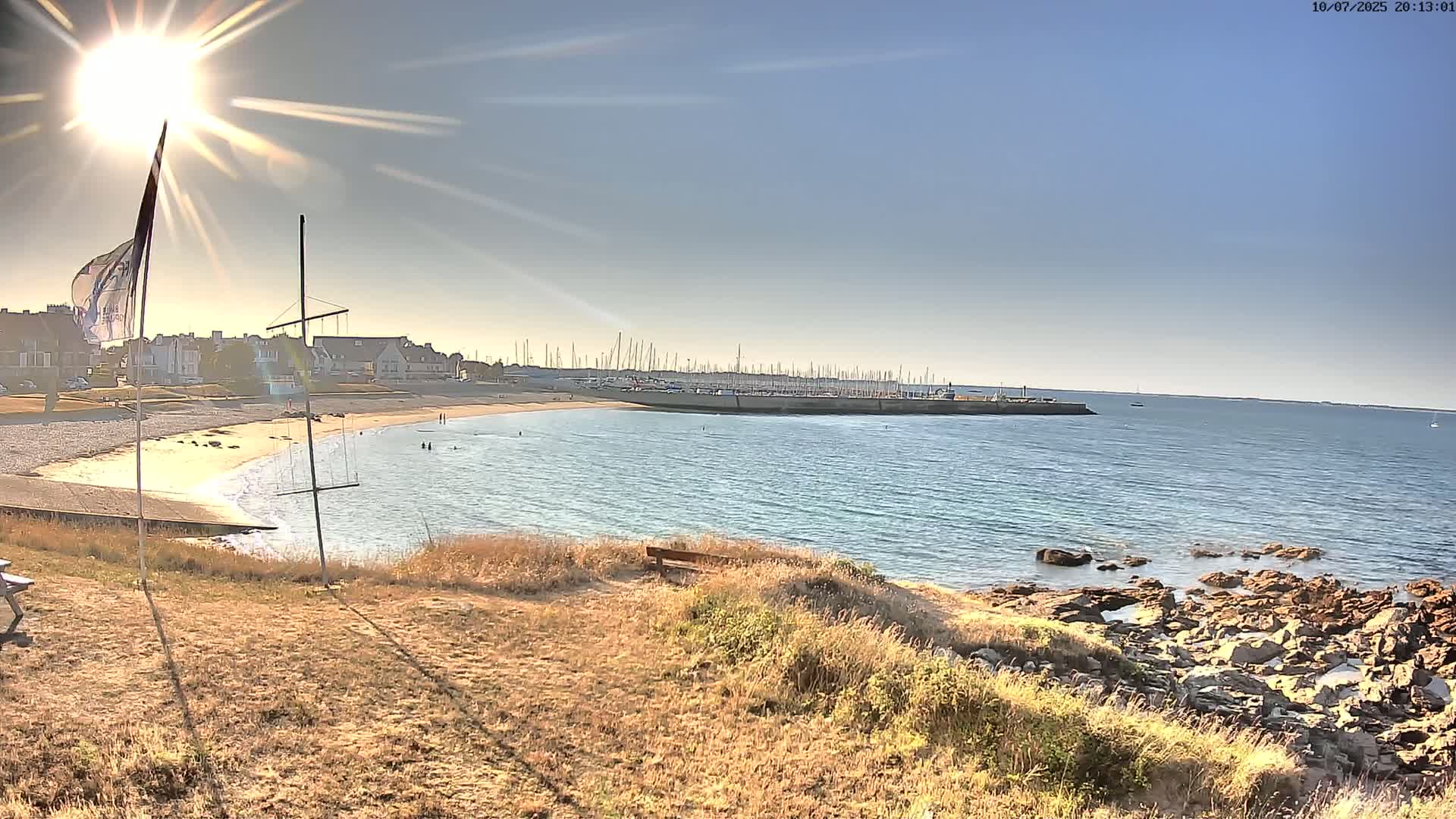 Quiberon, ASNQ & Plage du Porigo Beach Live Cam - Lorient, Morbihan, Bretagne, France