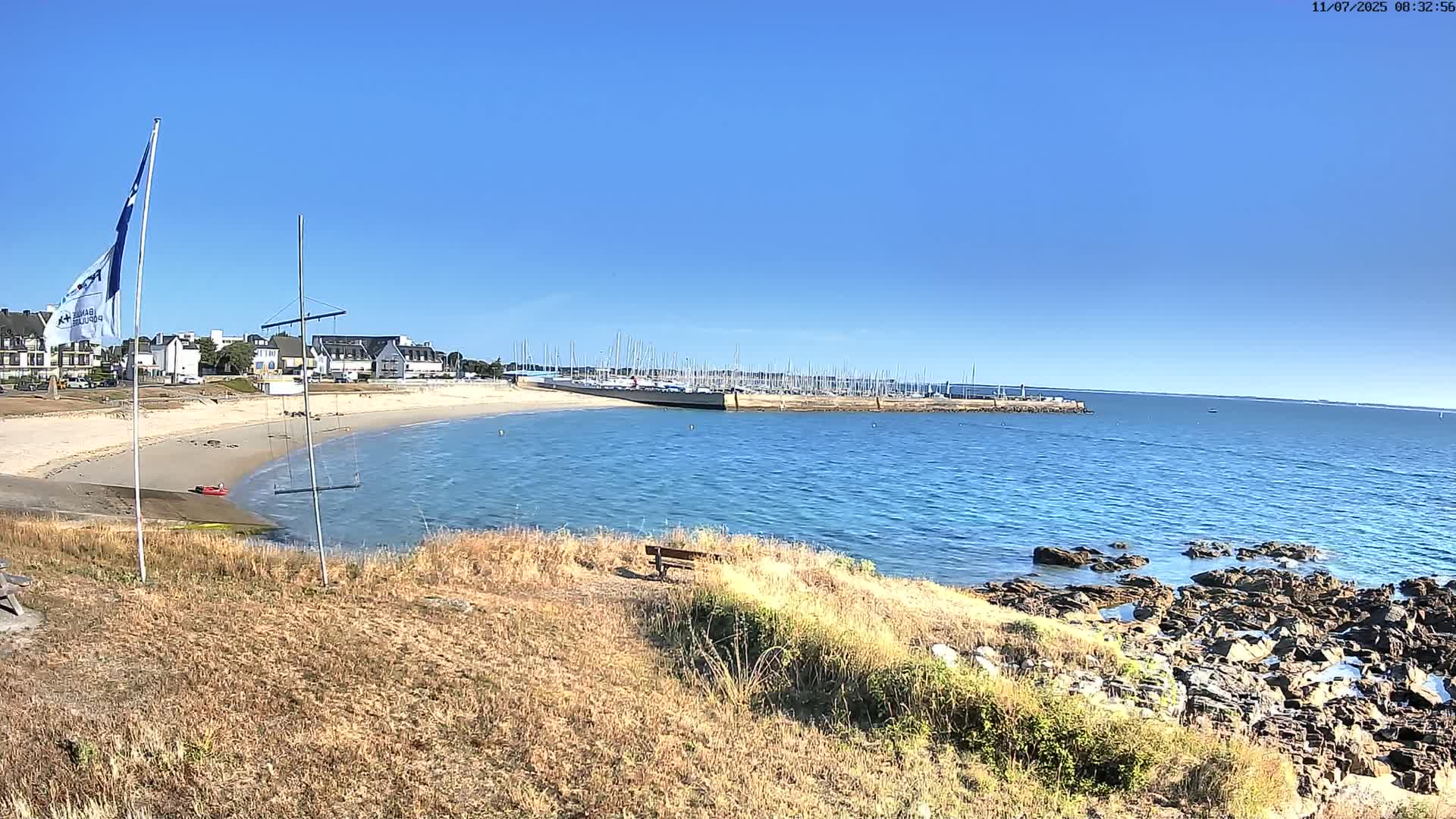 Quiberon, ASNQ & Plage du Porigo Beach Live Cam - Lorient, Morbihan, Bretagne, France