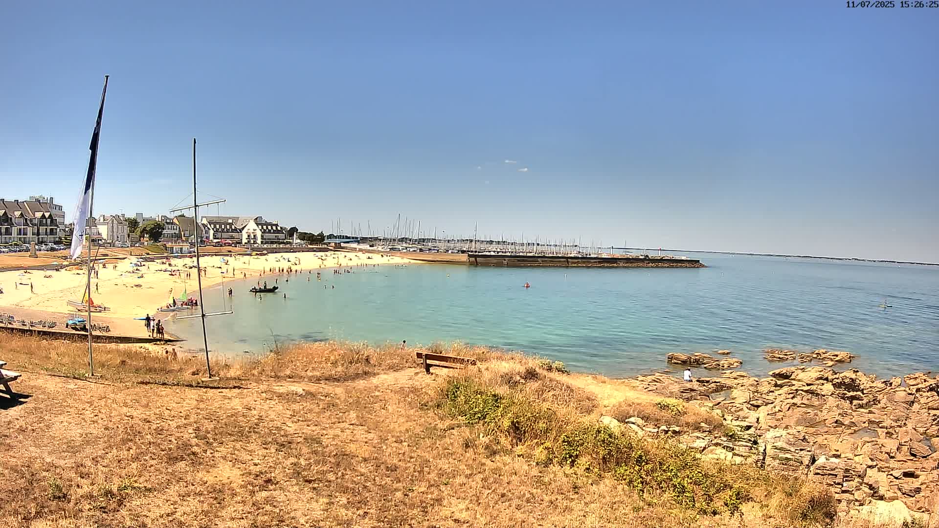 Quiberon, ASNQ & Plage du Porigo Beach Live Cam - Lorient, Morbihan, Bretagne, France