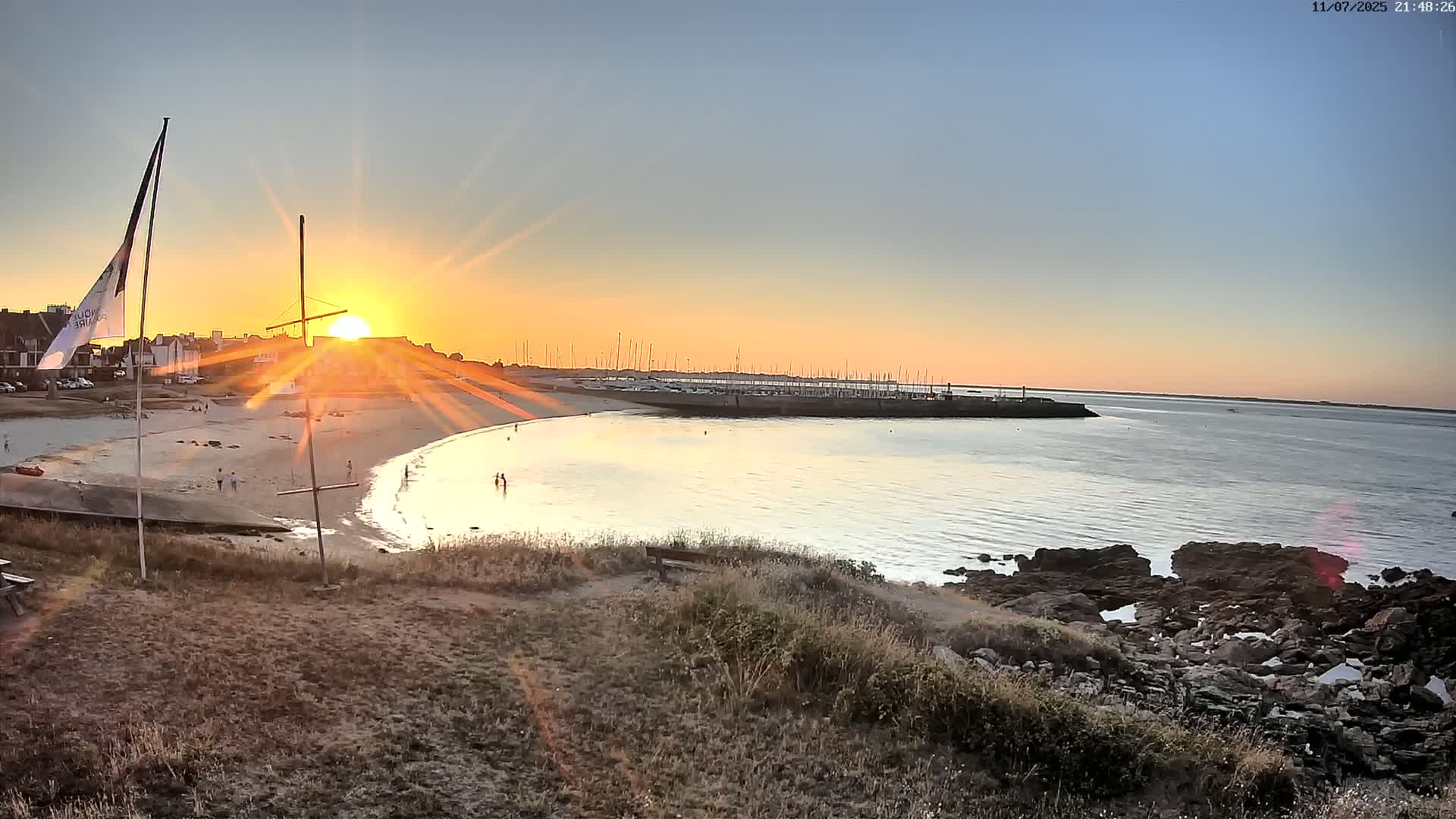 Quiberon, ASNQ & Plage du Porigo Beach Live Cam - Lorient, Morbihan, Bretagne, France