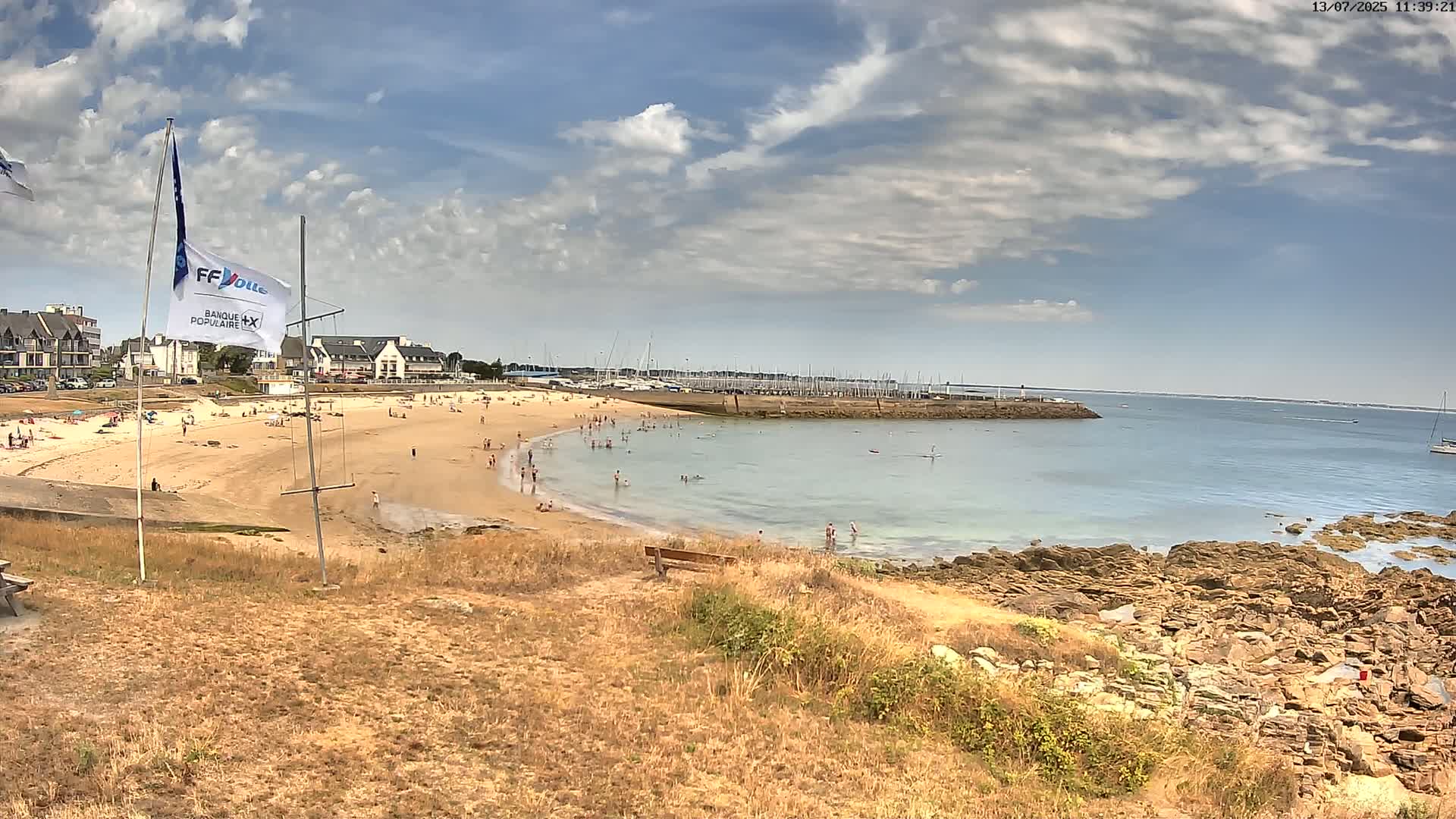Quiberon, ASNQ & Plage du Porigo Beach Live Cam - Lorient, Morbihan, Bretagne, France