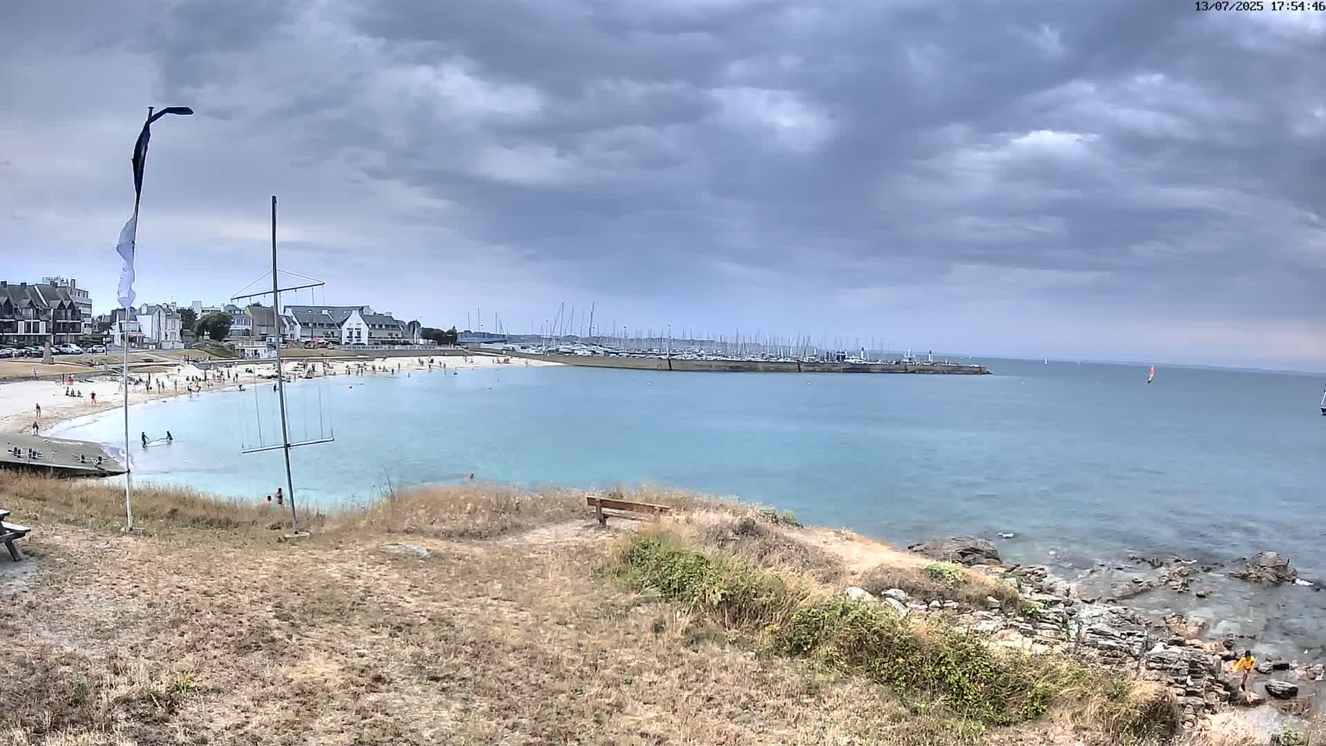 Quiberon, ASNQ & Plage du Porigo Beach Live Cam - Lorient, Morbihan, Bretagne, France
