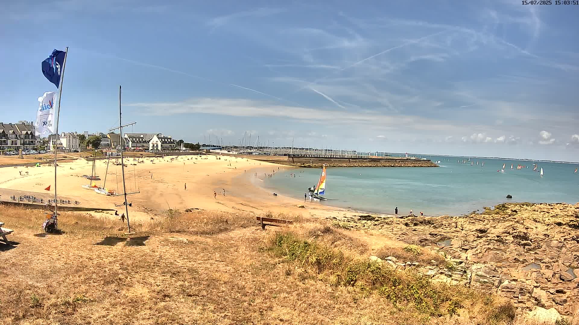 Quiberon, ASNQ & Plage du Porigo Beach Live Cam - Lorient, Morbihan, Bretagne, France