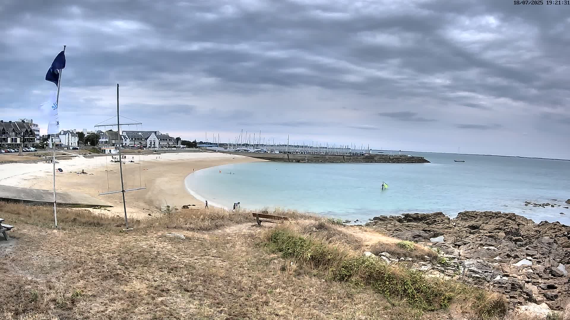 Quiberon, ASNQ & Plage du Porigo Beach Live Cam - Lorient, Morbihan, Bretagne, France