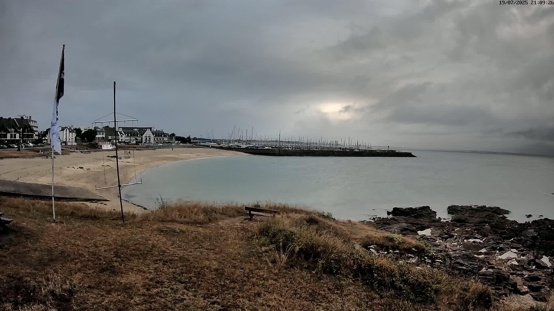 Quiberon, ASNQ & Plage du Porigo Beach Live Cam - Lorient, Morbihan, Bretagne, France