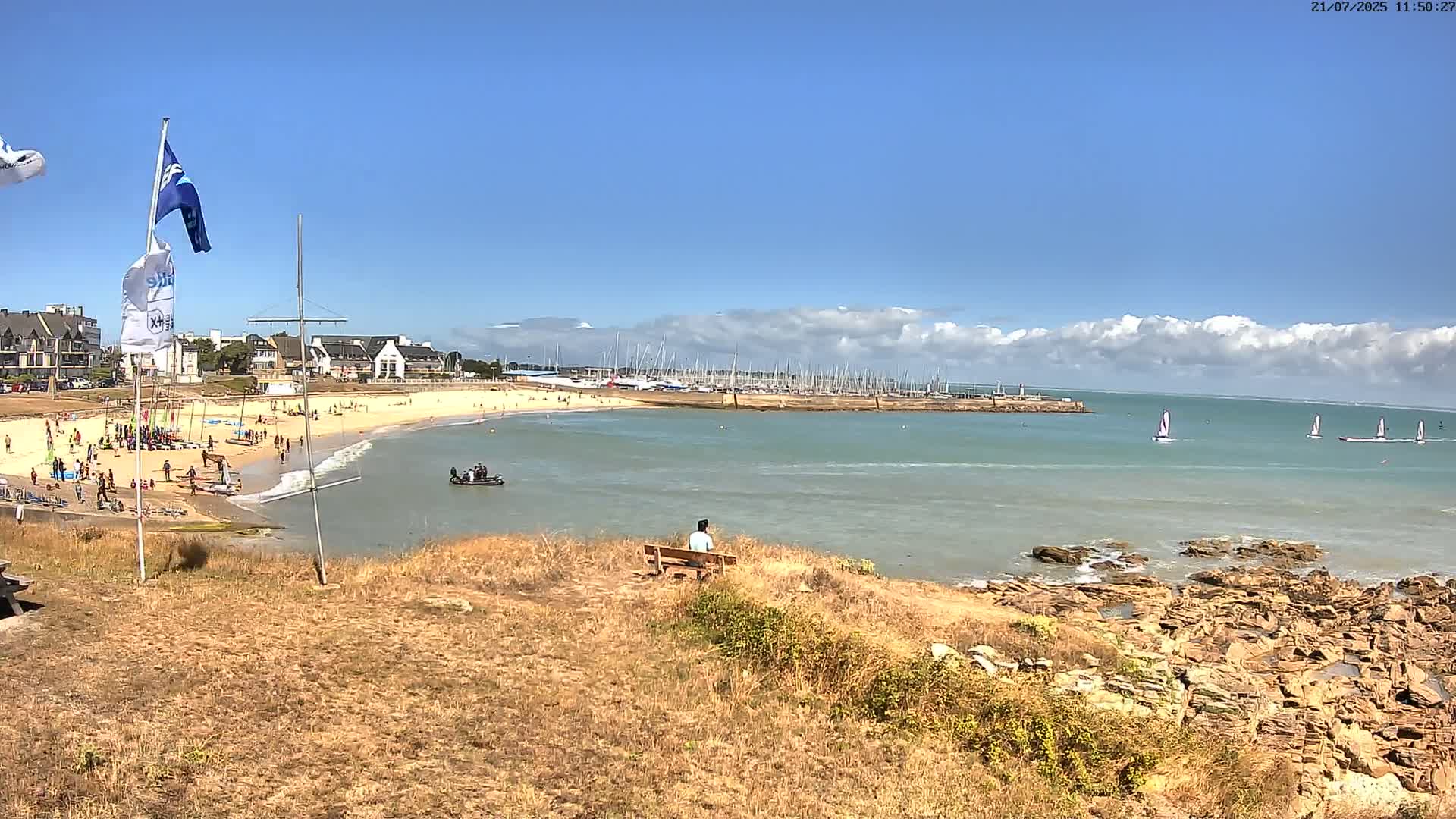 Quiberon, ASNQ & Plage du Porigo Beach Live Cam - Lorient, Morbihan, Bretagne, France