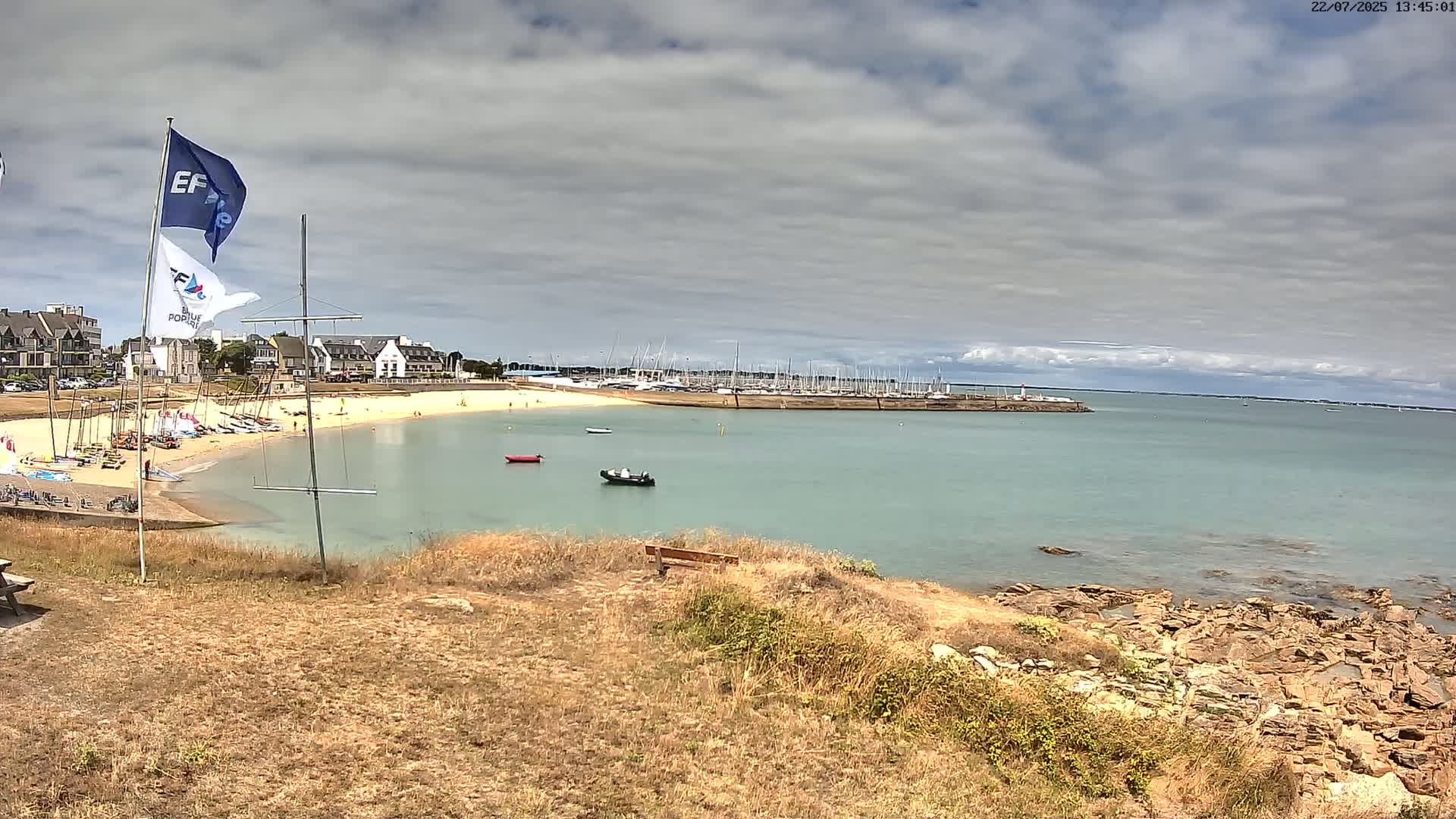 Quiberon, ASNQ & Plage du Porigo Beach Live Cam - Lorient, Morbihan, Bretagne, France