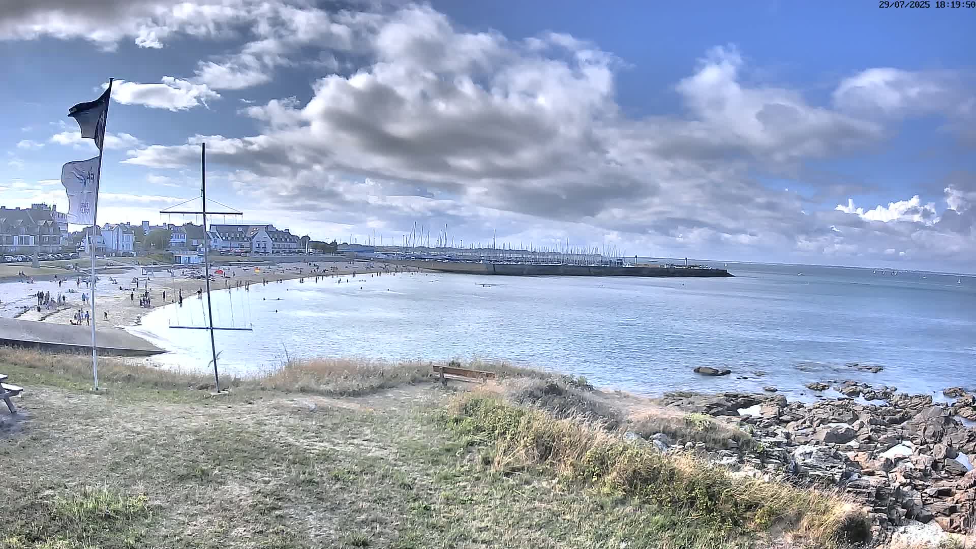 Quiberon, ASNQ & Plage du Porigo Beach Live Cam - Lorient, Morbihan, Bretagne, France