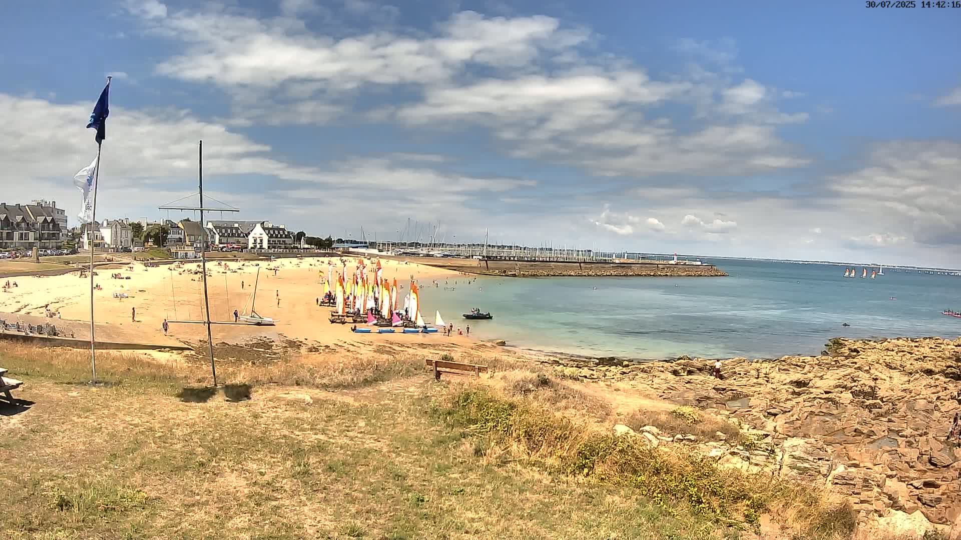Quiberon, ASNQ & Plage du Porigo Beach Live Cam - Lorient, Morbihan, Bretagne, France