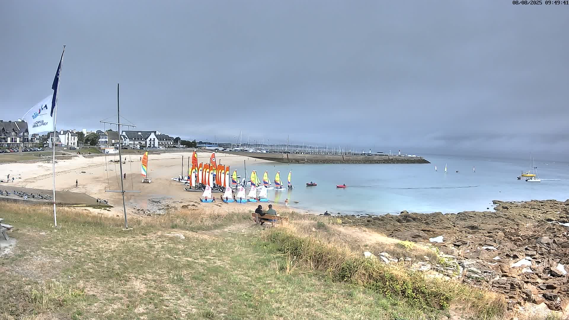 Quiberon, ASNQ & Plage du Porigo Beach Live Cam - Lorient, Morbihan, Bretagne, France