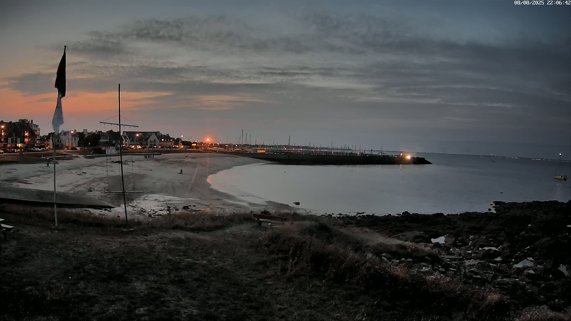 Quiberon, ASNQ & Plage du Porigo Beach Live Cam - Lorient, Morbihan, Bretagne, France