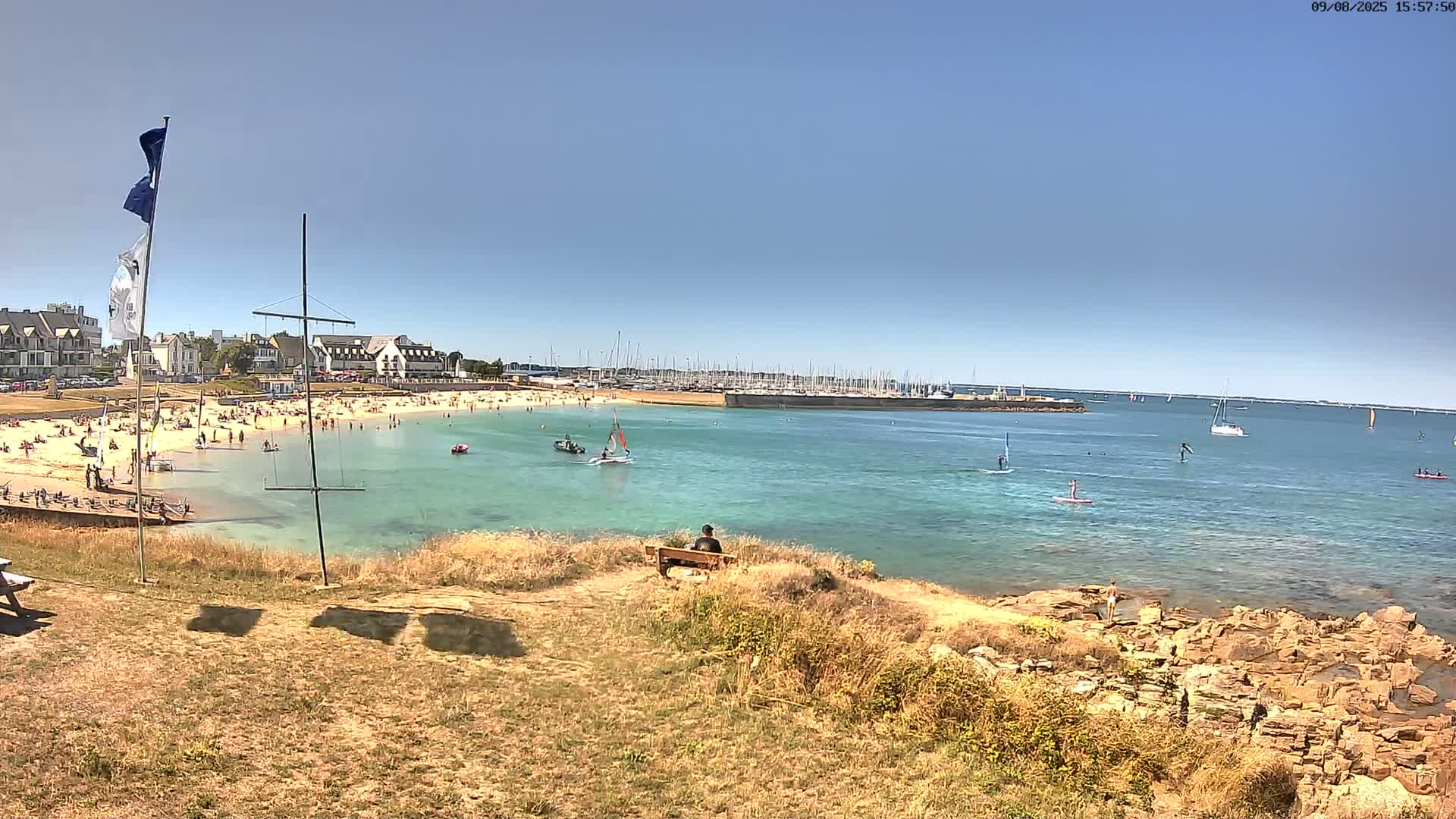 Quiberon, ASNQ & Plage du Porigo Beach Live Cam - Lorient, Morbihan, Bretagne, France