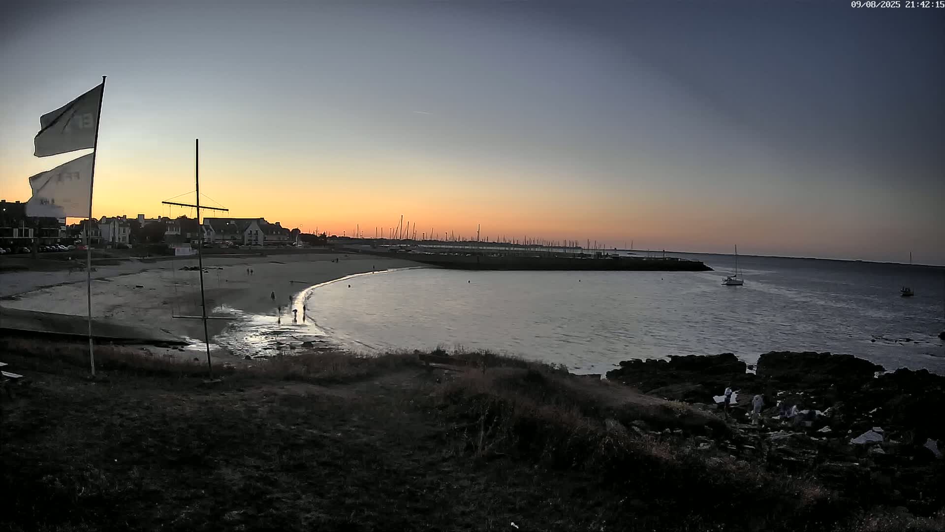 Quiberon, ASNQ & Plage du Porigo Beach Live Cam - Lorient, Morbihan, Bretagne, France