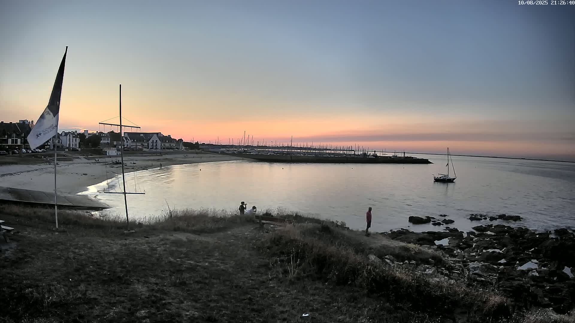 Quiberon, ASNQ & Plage du Porigo Beach Live Cam - Lorient, Morbihan, Bretagne, France