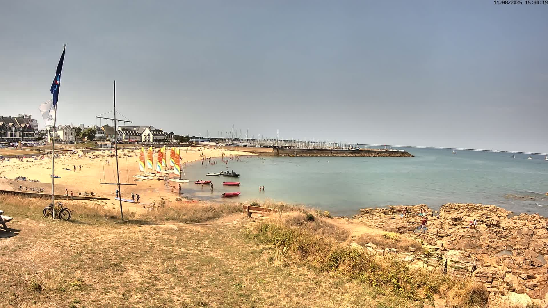 Quiberon, ASNQ & Plage du Porigo Beach Live Cam - Lorient, Morbihan, Bretagne, France