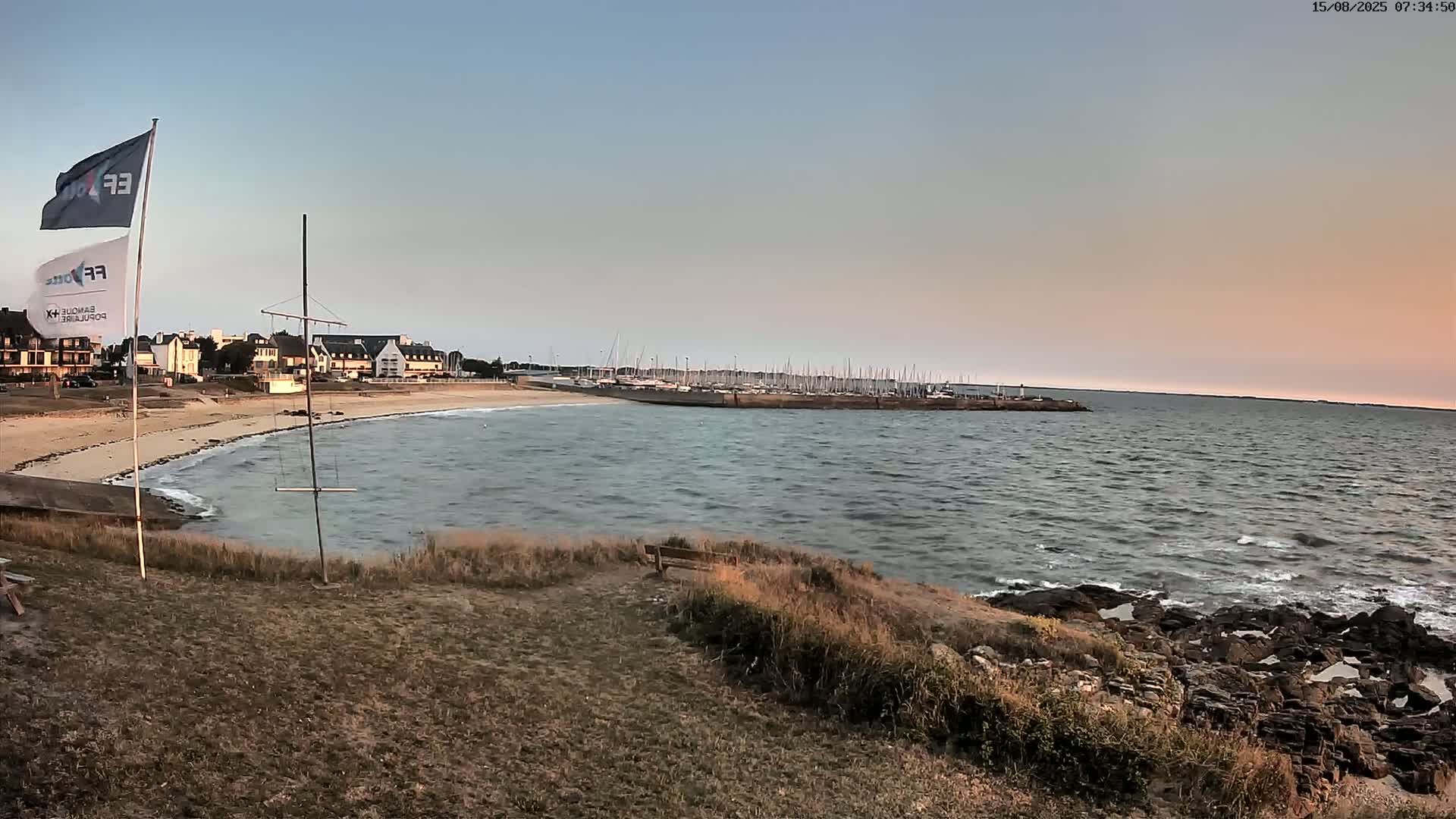 Quiberon, ASNQ & Plage du Porigo Beach Live Cam - Lorient, Morbihan, Bretagne, France