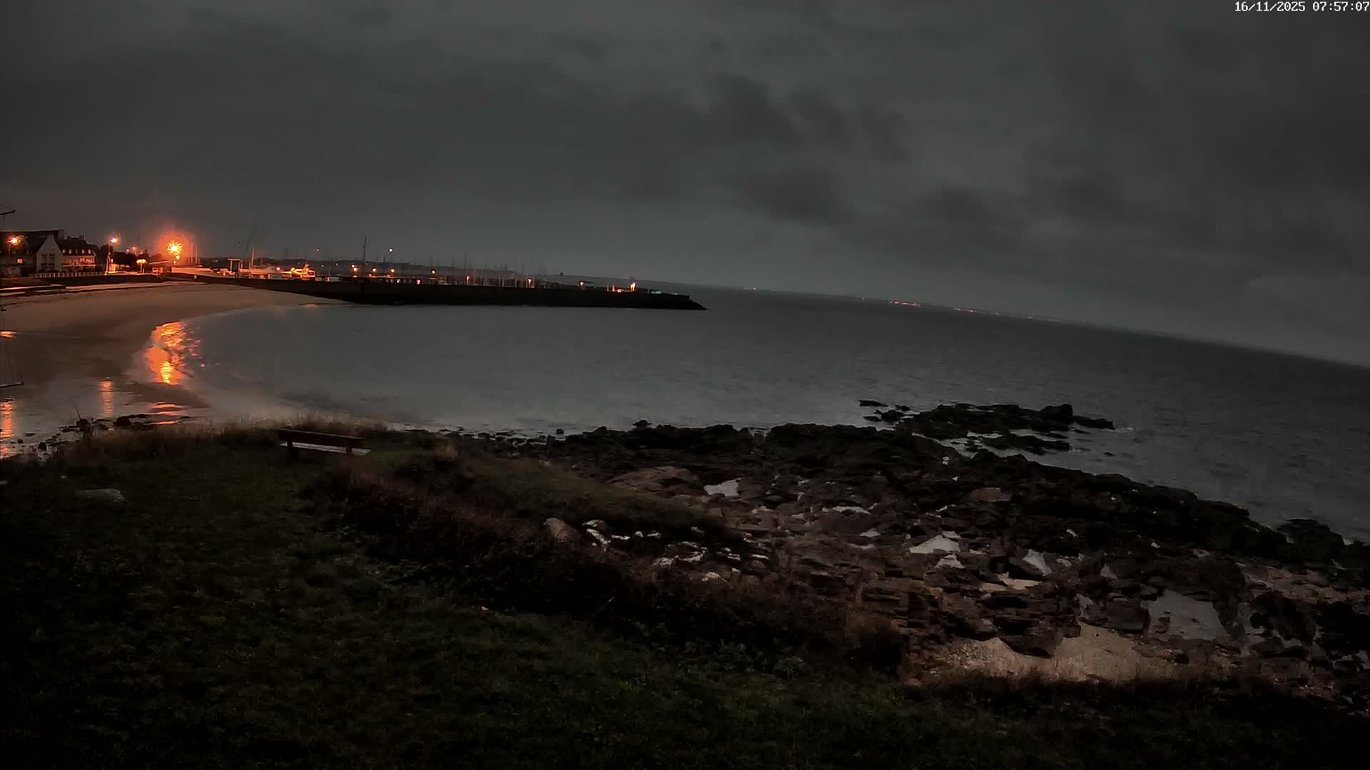 Quiberon, ASNQ & Plage du Porigo Beach Live Cam - Lorient, Morbihan, Bretagne, France