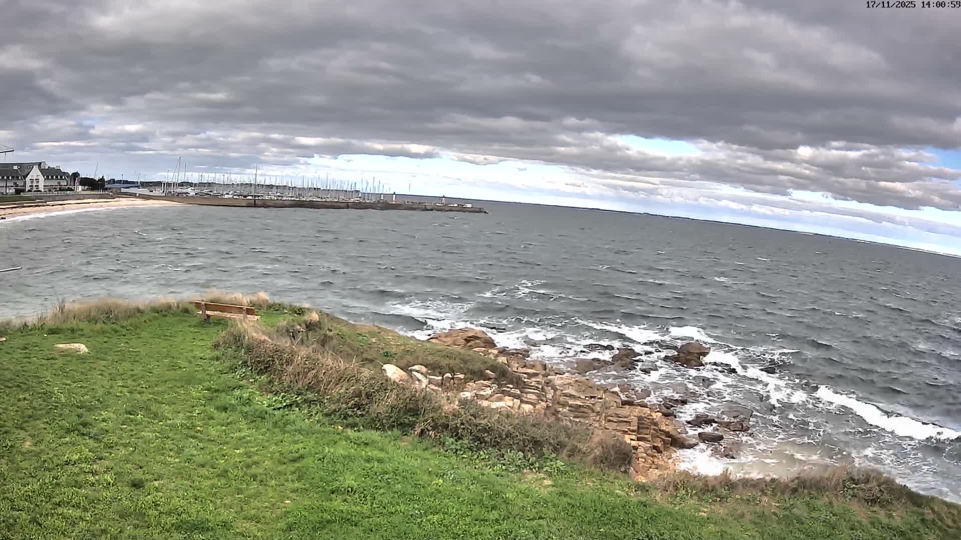 Quiberon, ASNQ & Plage du Porigo Beach Live Cam - Lorient, Morbihan, Bretagne, France