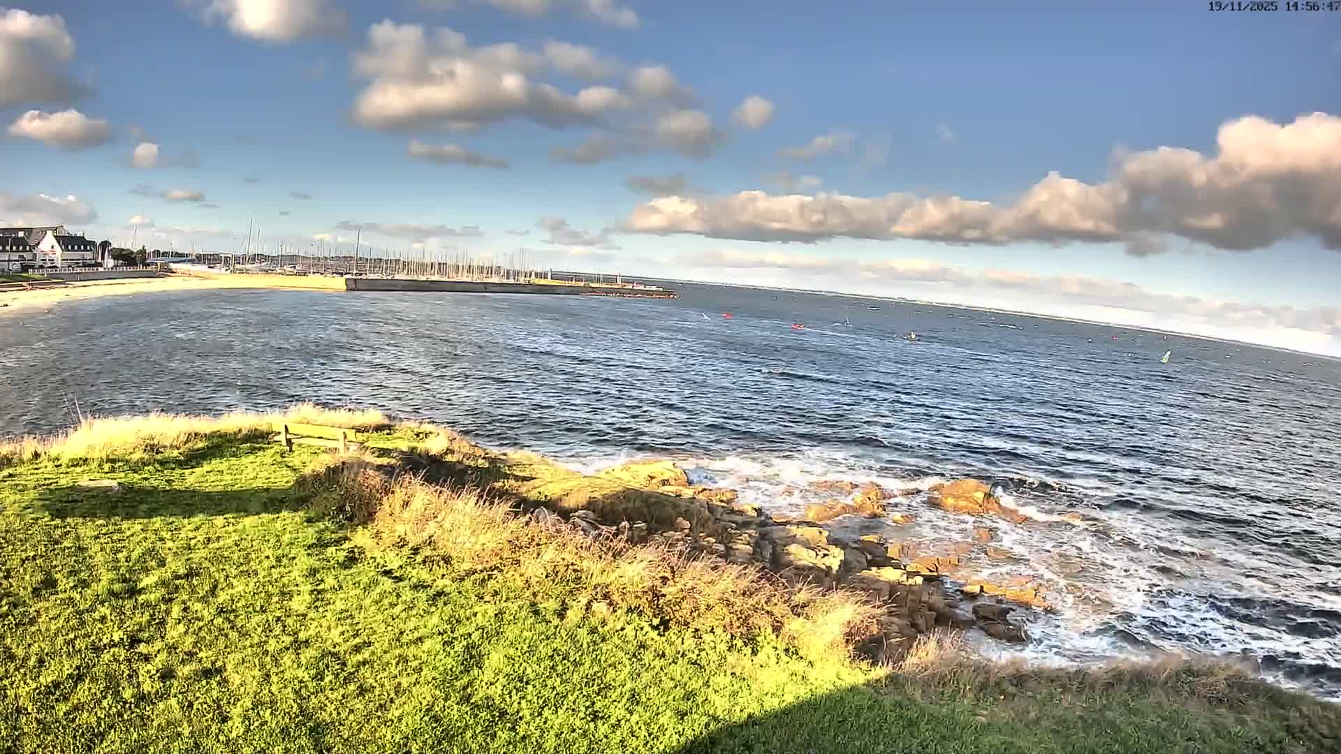 Quiberon, ASNQ & Plage du Porigo Beach Live Cam - Lorient, Morbihan, Bretagne, France