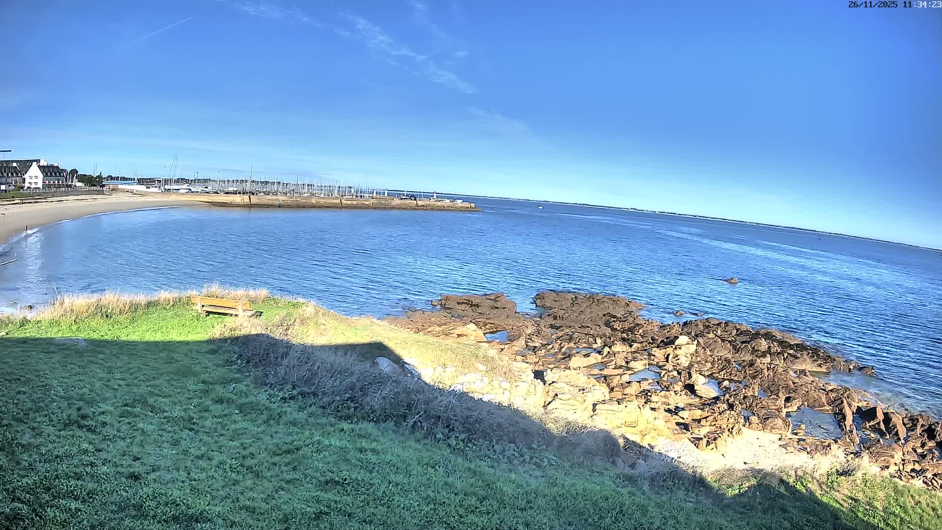 Quiberon, ASNQ & Plage du Porigo Beach Live Cam - Lorient, Morbihan, Bretagne, France
