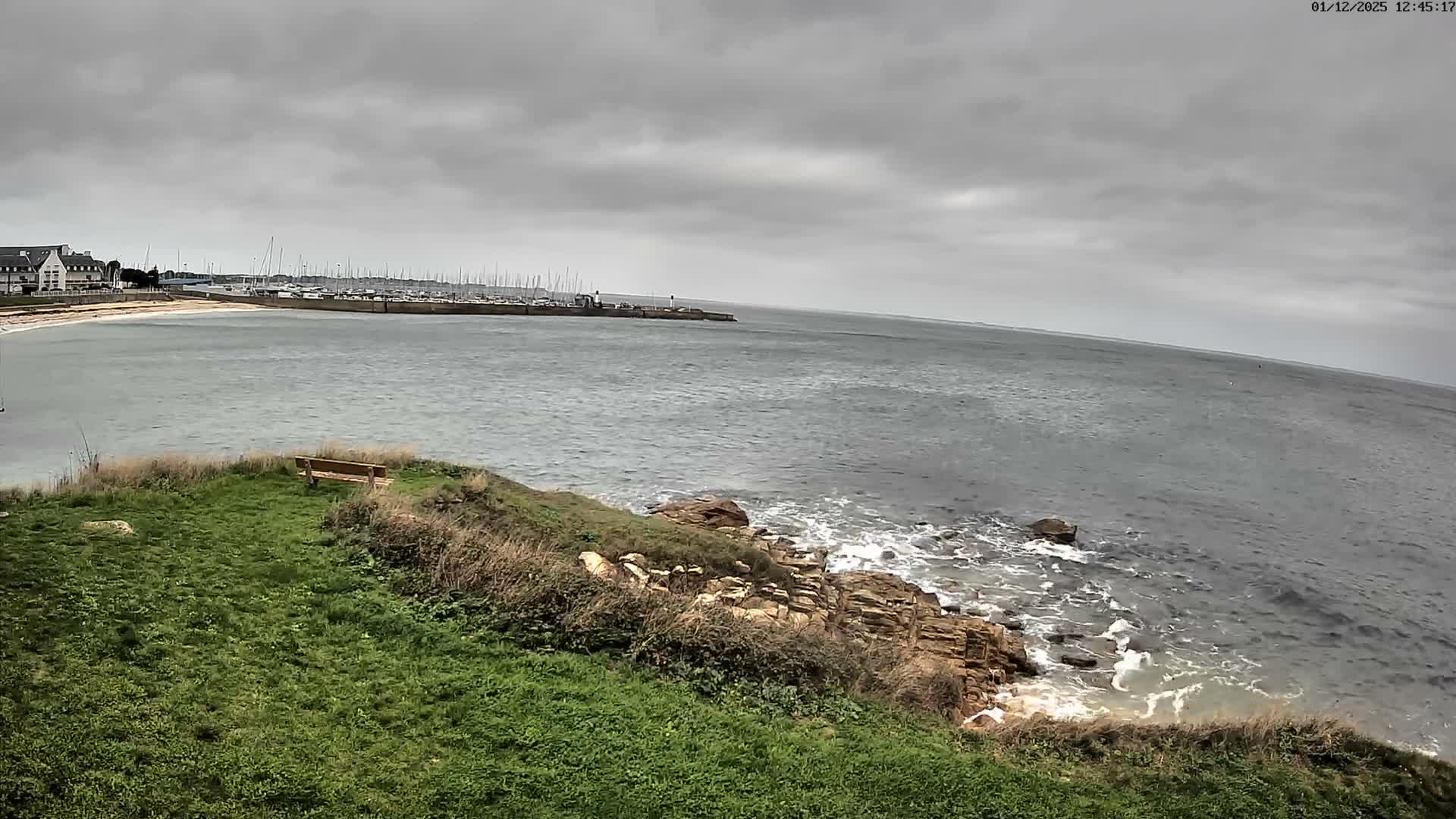 Quiberon, ASNQ & Plage du Porigo Beach Live Cam - Lorient, Morbihan, Bretagne, France