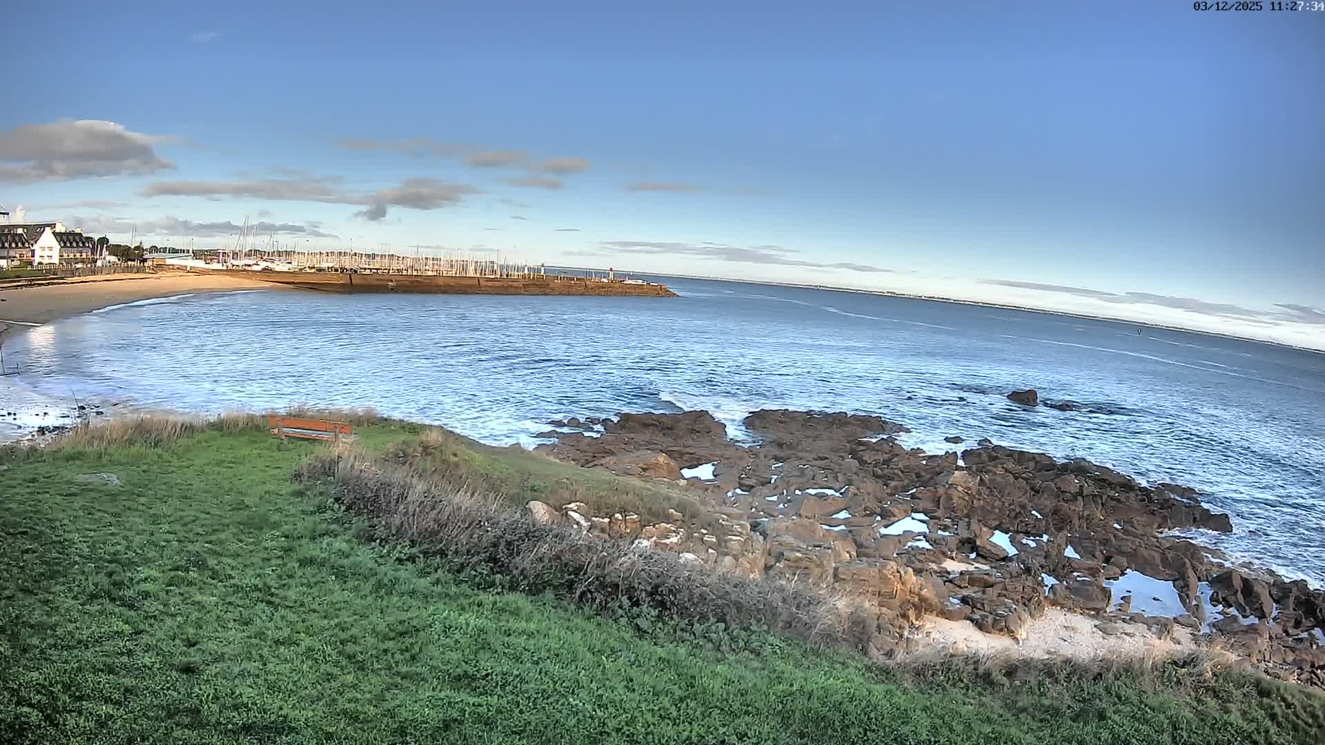 Quiberon, ASNQ & Plage du Porigo Beach Live Cam - Lorient, Morbihan, Bretagne, France