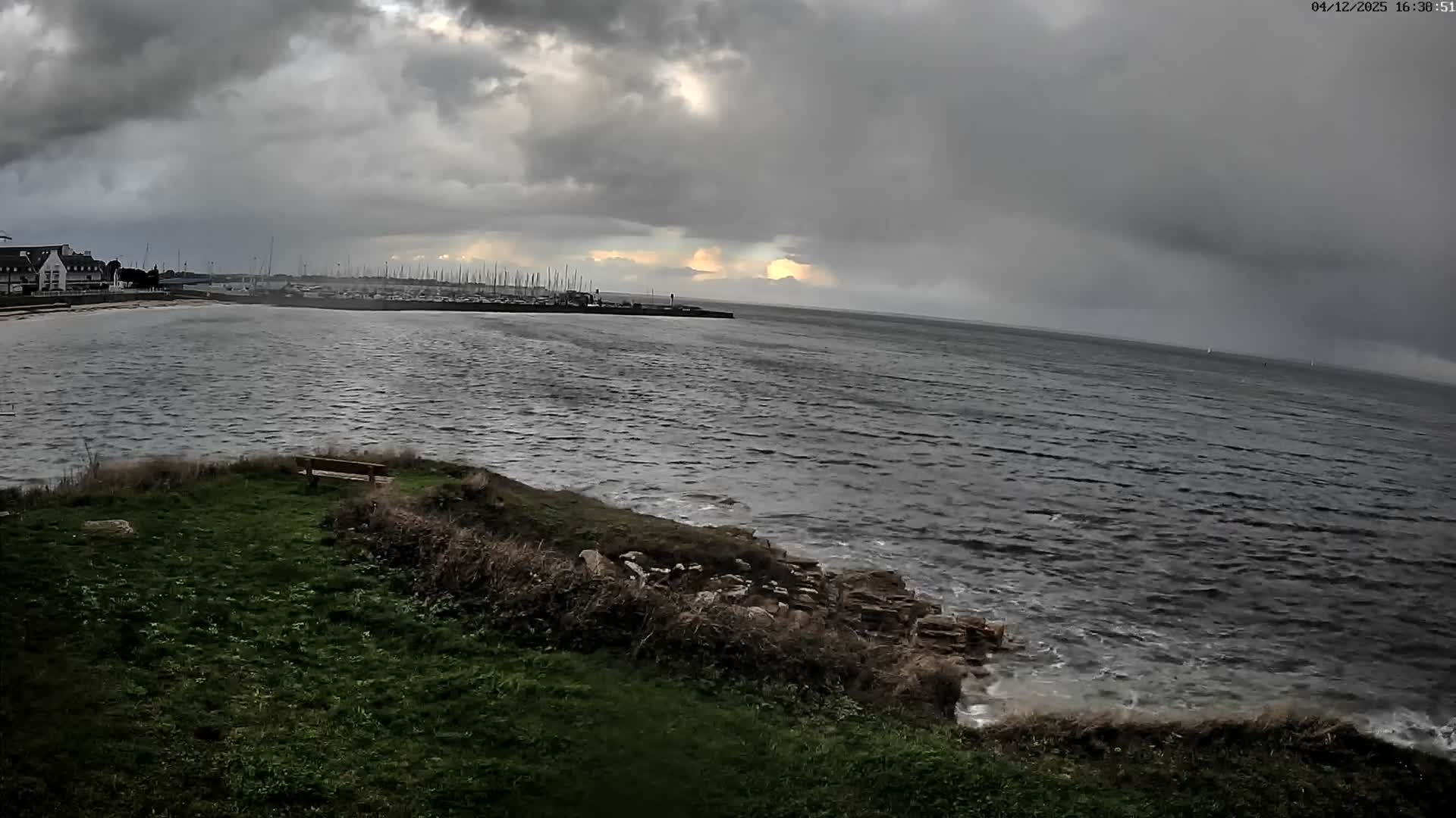 Quiberon, ASNQ & Plage du Porigo Beach Live Cam - Lorient, Morbihan, Bretagne, France