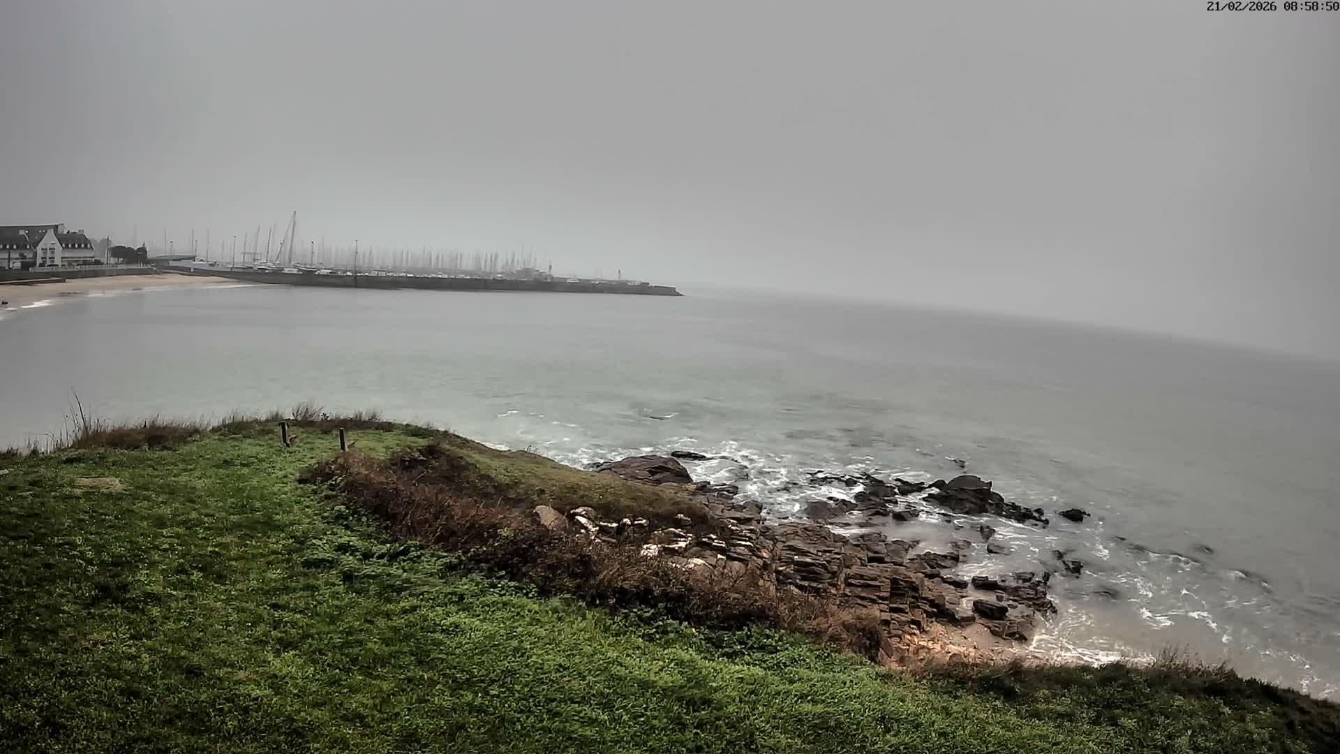 Quiberon, ASNQ & Plage du Porigo Beach Live Cam - Lorient, Morbihan, Bretagne, France