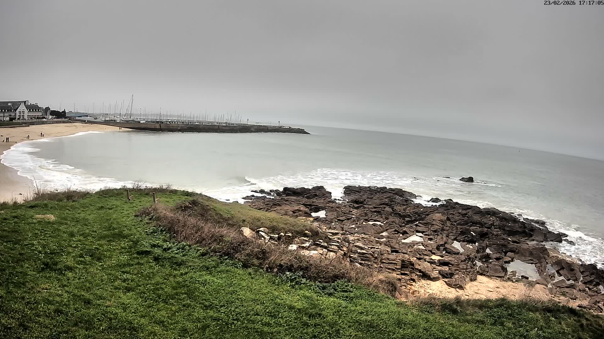 Quiberon, ASNQ & Plage du Porigo Beach Live Cam - Lorient, Morbihan, Bretagne, France