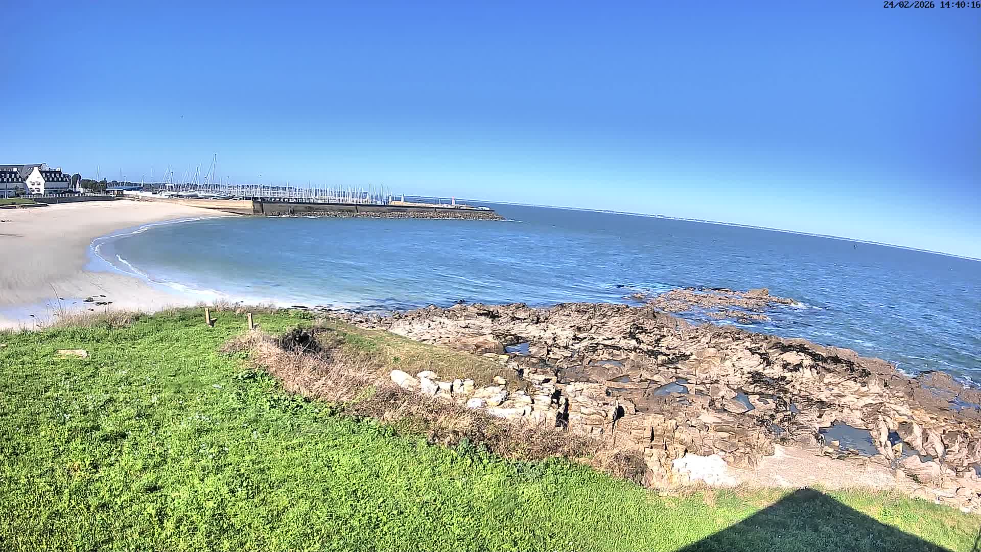 Quiberon, ASNQ & Plage du Porigo Beach Live Cam - Lorient, Morbihan, Bretagne, France