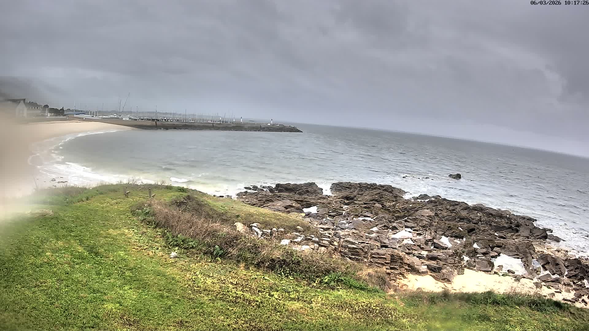 Quiberon, ASNQ & Plage du Porigo Beach Live Cam - Lorient, Morbihan, Bretagne, France