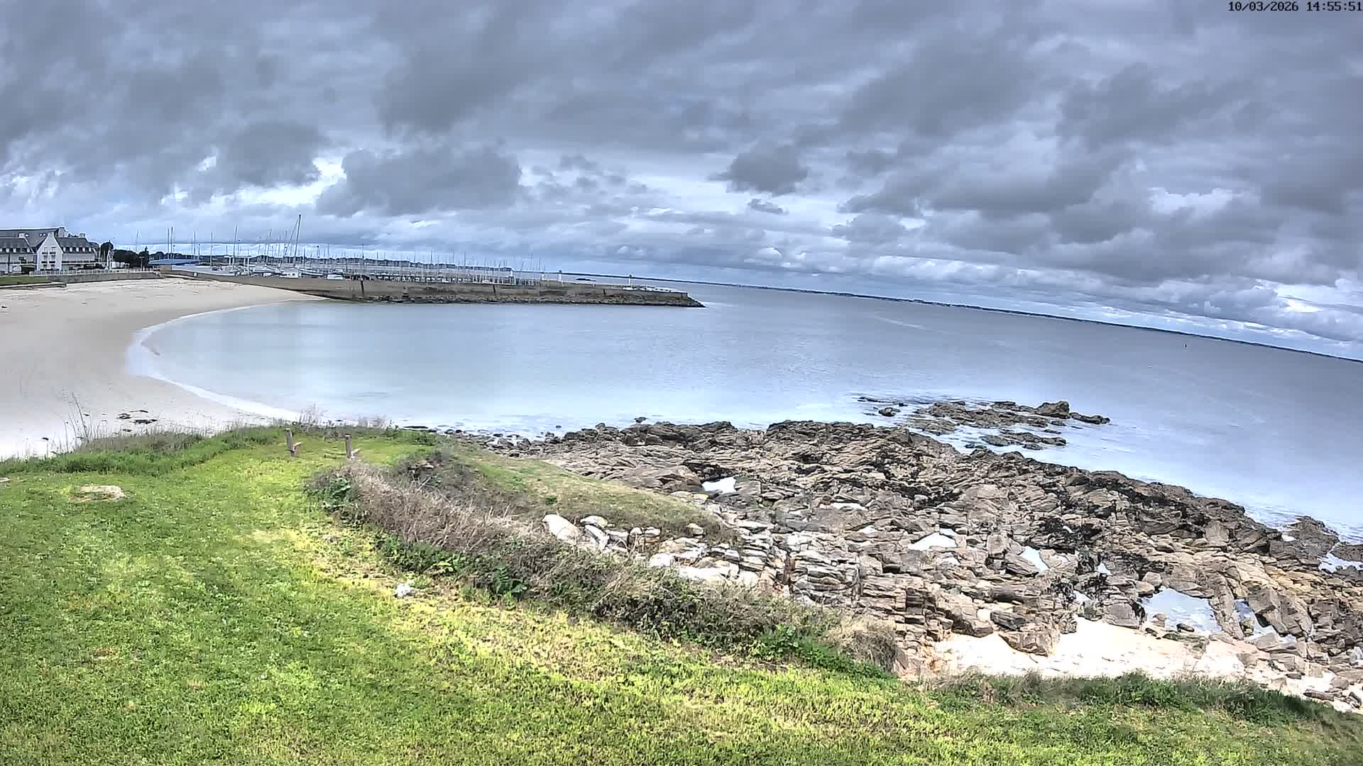 Quiberon, ASNQ & Plage du Porigo Beach Live Cam - Lorient, Morbihan, Bretagne, France
