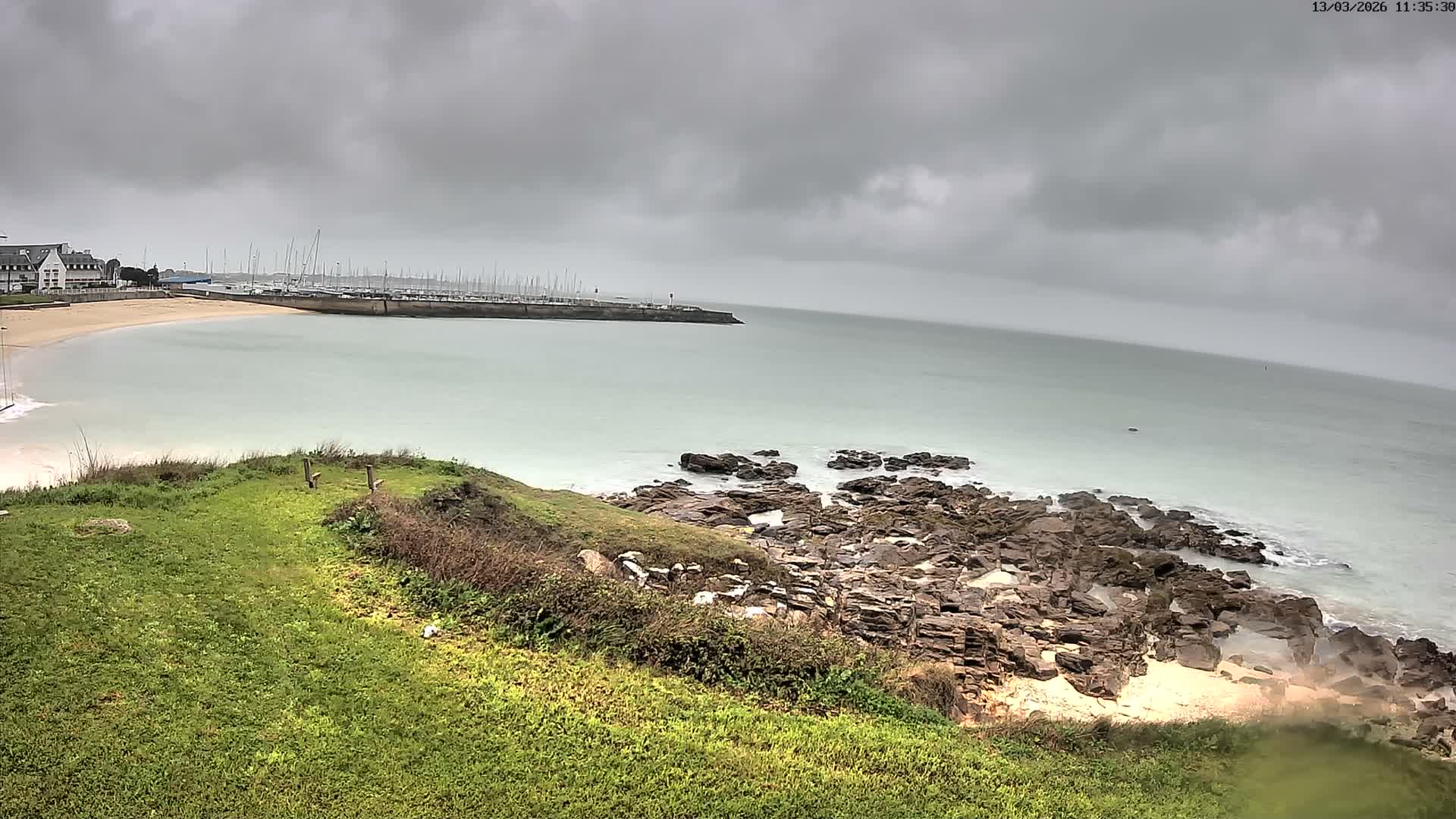 Quiberon, ASNQ & Plage du Porigo Beach Live Cam - Lorient, Morbihan, Bretagne, France
