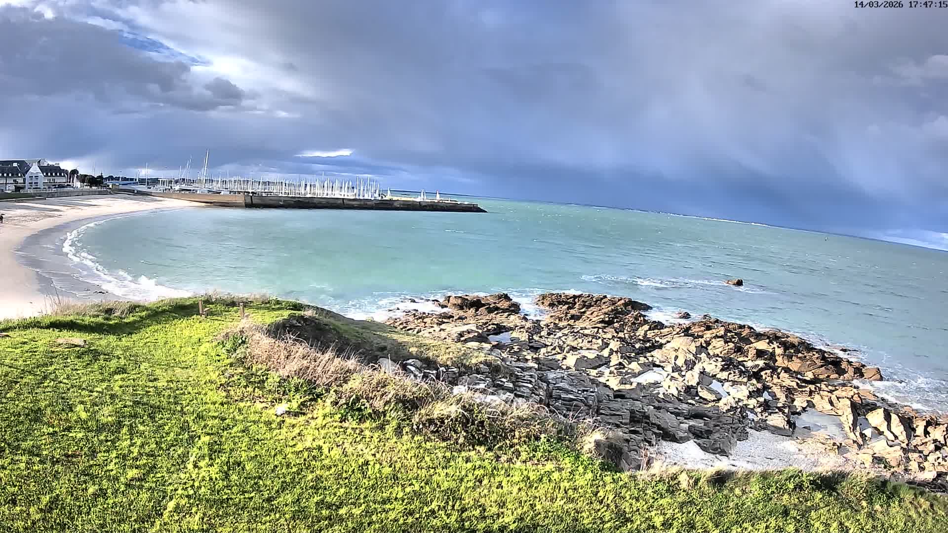 Quiberon, ASNQ & Plage du Porigo Beach Live Cam - Lorient, Morbihan, Bretagne, France