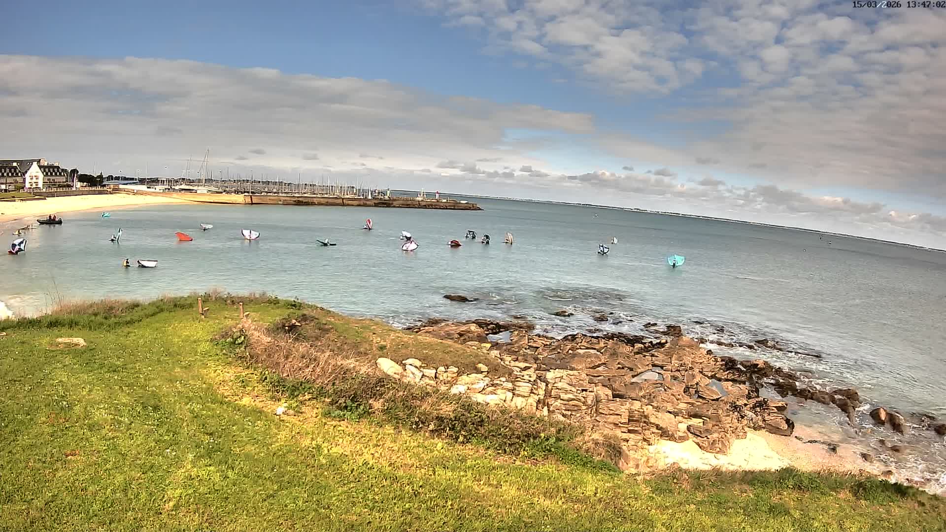 Quiberon, ASNQ & Plage du Porigo Beach Live Cam - Lorient, Morbihan, Bretagne, France