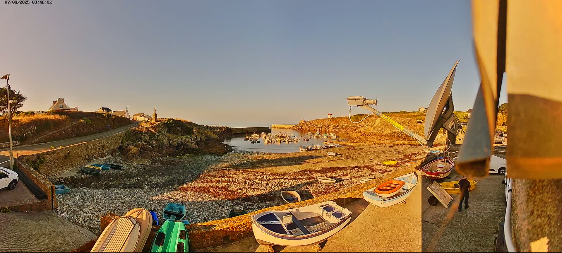 Plouhinec, Pors Poulhan Port Live Cam - Quimper, Finistère, Bretagne, France