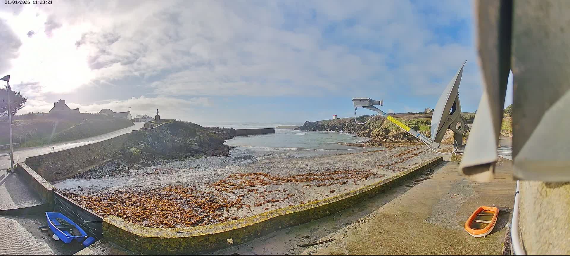 Plouhinec, Pors Poulhan Port Live Cam - Quimper, Finistère, Bretagne, France