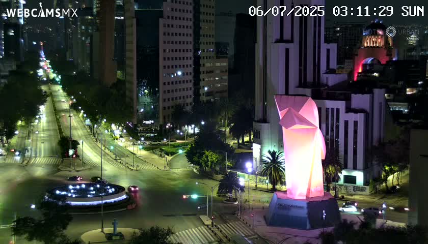 Ciudad de Mexico ,Avenida Paseo de la Reforma Avenue & Torre Caballito (Little Horse Tower) Live Cam -  Cuauhtemoc, Ciudad de Mexico, Mexico