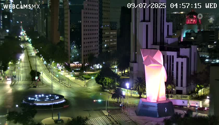 Ciudad de Mexico ,Avenida Paseo de la Reforma Avenue & Torre Caballito (Little Horse Tower) Live Cam -  Cuauhtemoc, Ciudad de Mexico, Mexico