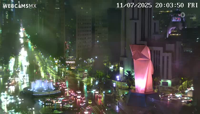 Ciudad de Mexico ,Avenida Paseo de la Reforma Avenue & Torre Caballito (Little Horse Tower) Live Cam -  Cuauhtemoc, Ciudad de Mexico, Mexico