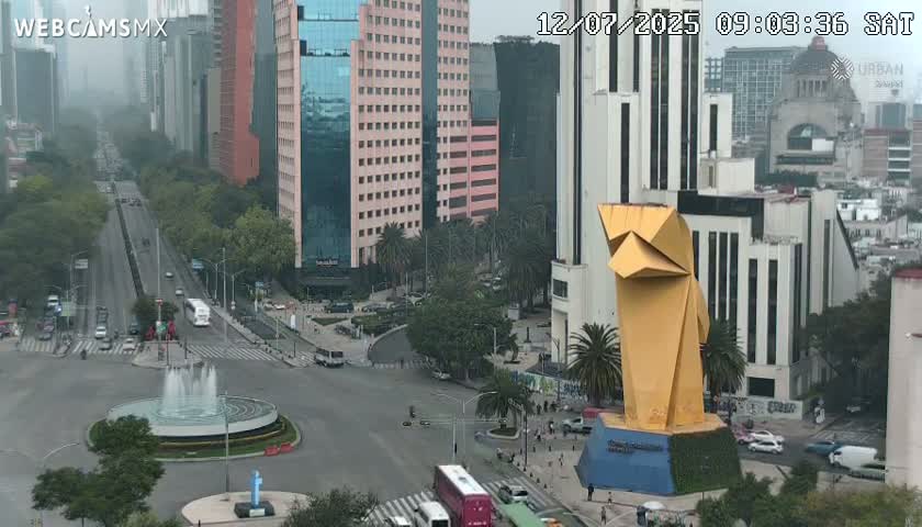 Ciudad de Mexico ,Avenida Paseo de la Reforma Avenue & Torre Caballito (Little Horse Tower) Live Cam -  Cuauhtemoc, Ciudad de Mexico, Mexico