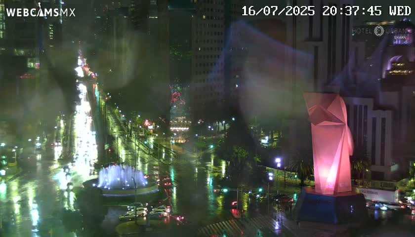 Ciudad de Mexico ,Avenida Paseo de la Reforma Avenue & Torre Caballito (Little Horse Tower) Live Cam -  Cuauhtemoc, Ciudad de Mexico, Mexico