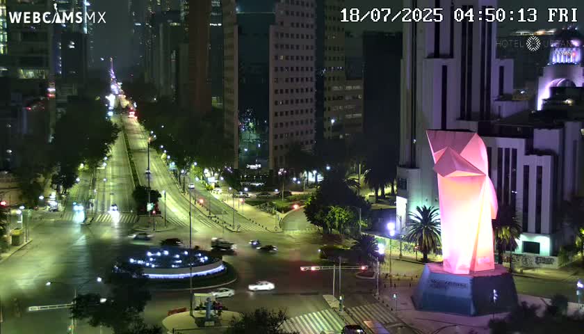 Ciudad de Mexico ,Avenida Paseo de la Reforma Avenue & Torre Caballito (Little Horse Tower) Live Cam -  Cuauhtemoc, Ciudad de Mexico, Mexico
