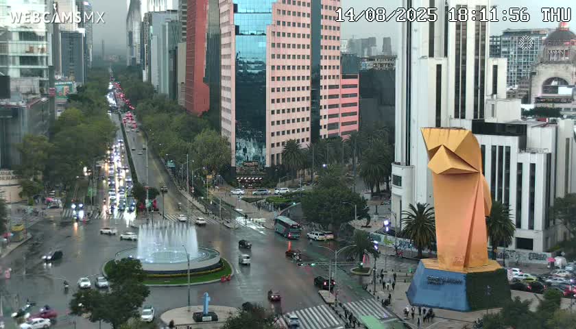 Ciudad de Mexico ,Avenida Paseo de la Reforma Avenue & Torre Caballito (Little Horse Tower) Live Cam -  Cuauhtemoc, Ciudad de Mexico, Mexico