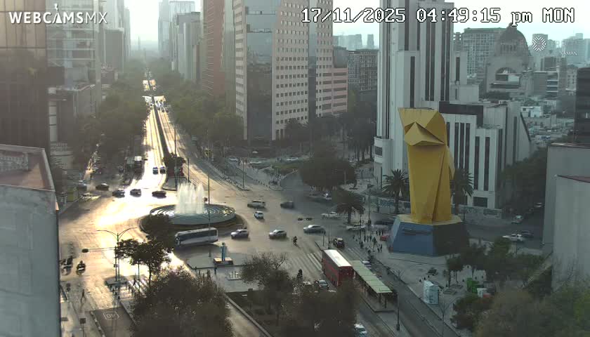 Ciudad de Mexico ,Avenida Paseo de la Reforma Avenue & Torre Caballito (Little Horse Tower) Live Cam -  Cuauhtemoc, Ciudad de Mexico, Mexico