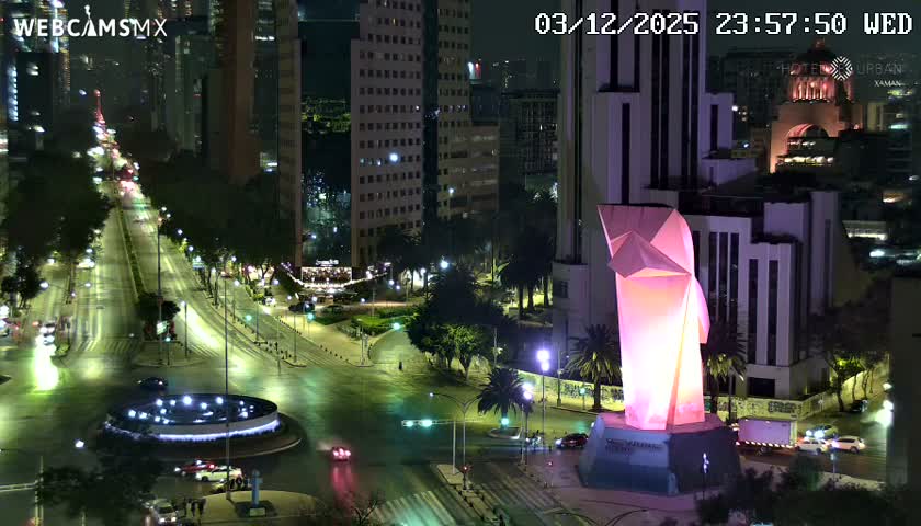 Ciudad de Mexico ,Avenida Paseo de la Reforma Avenue & Torre Caballito (Little Horse Tower) Live Cam -  Cuauhtemoc, Ciudad de Mexico, Mexico