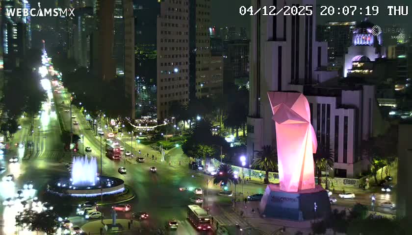 Ciudad de Mexico ,Avenida Paseo de la Reforma Avenue & Torre Caballito (Little Horse Tower) Live Cam -  Cuauhtemoc, Ciudad de Mexico, Mexico