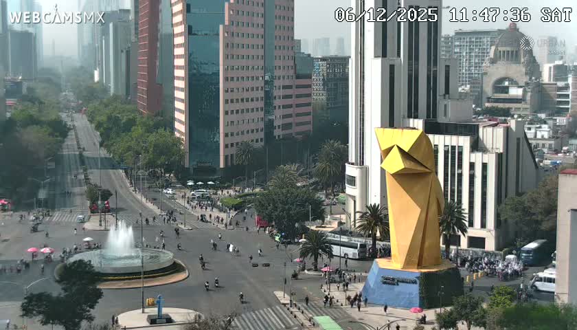 Ciudad de Mexico ,Avenida Paseo de la Reforma Avenue & Torre Caballito (Little Horse Tower) Live Cam -  Cuauhtemoc, Ciudad de Mexico, Mexico
