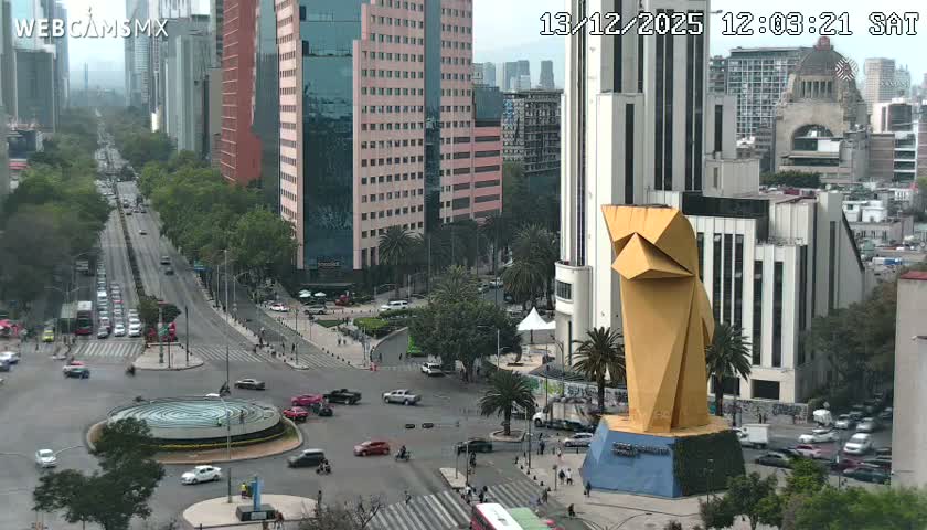Ciudad de Mexico ,Avenida Paseo de la Reforma Avenue & Torre Caballito (Little Horse Tower) Live Cam -  Cuauhtemoc, Ciudad de Mexico, Mexico