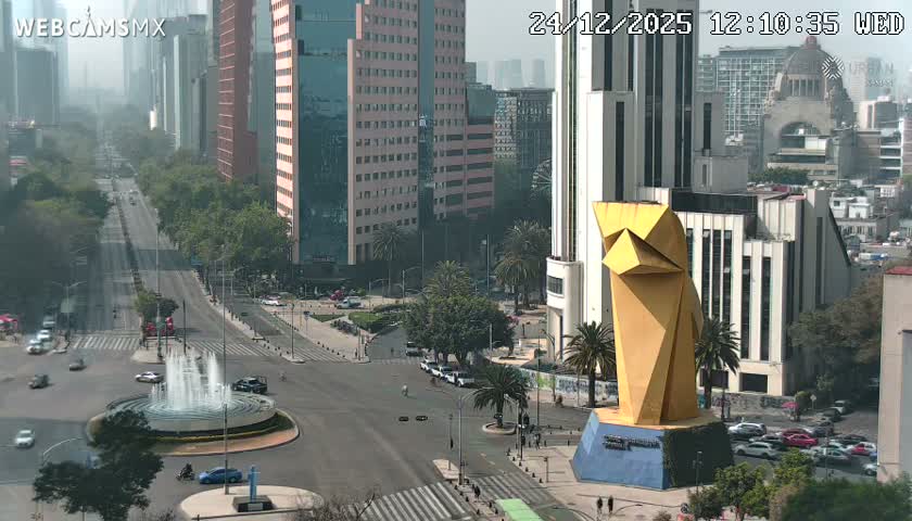 Ciudad de Mexico ,Avenida Paseo de la Reforma Avenue & Torre Caballito (Little Horse Tower) Live Cam -  Cuauhtemoc, Ciudad de Mexico, Mexico